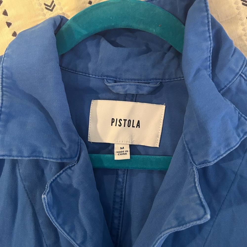 Pistola Grover Cotton Jumpsuit- Ocean Blue
